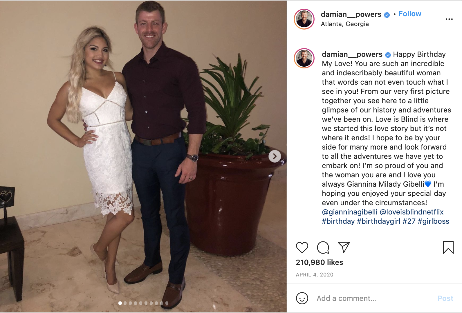 Are Damian and Giannina Still Together? Love is Blind Update