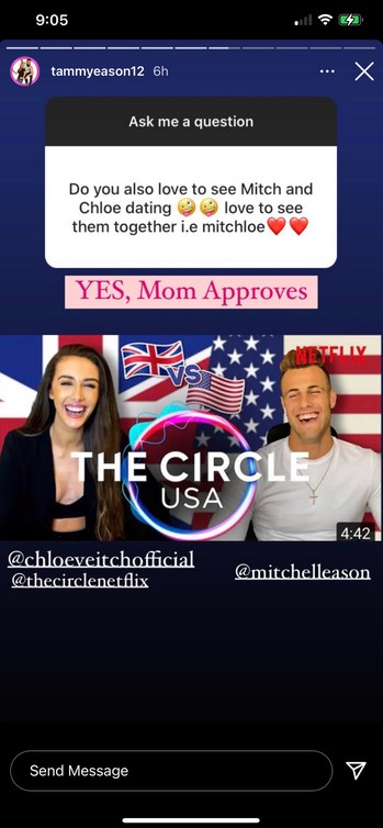 The Circle USA's Chloe Veitch says she's kissed Mitchell Eason - and her  family approves of romance - OK! Magazine