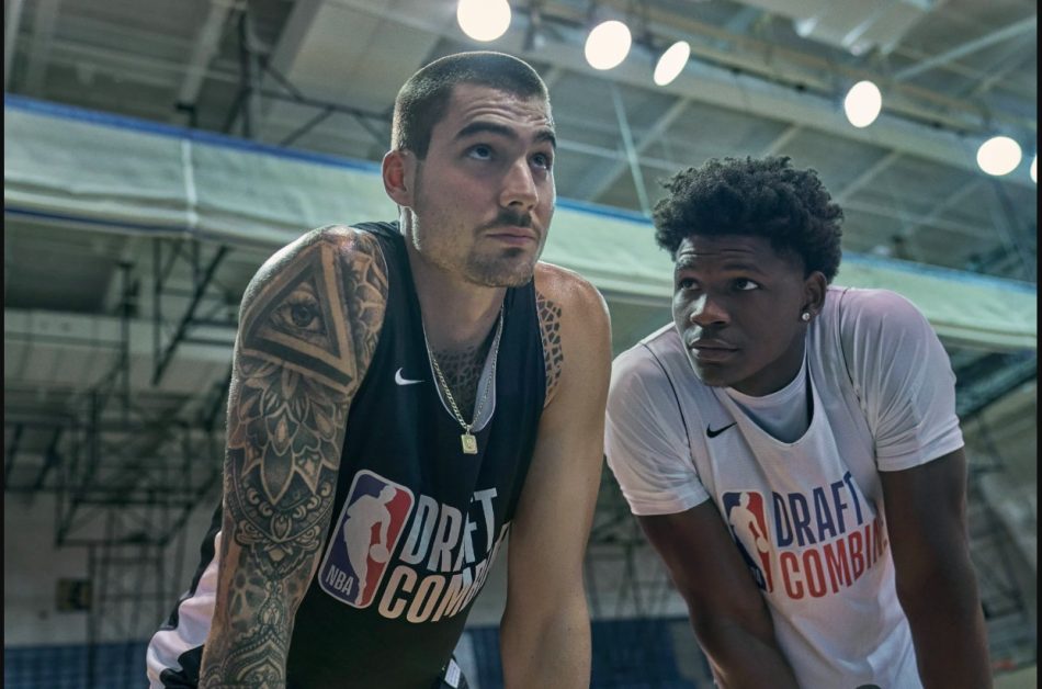 Spains Juan Hernangomez with a tattoo looks on during the Basketball  News Photo  Getty Images